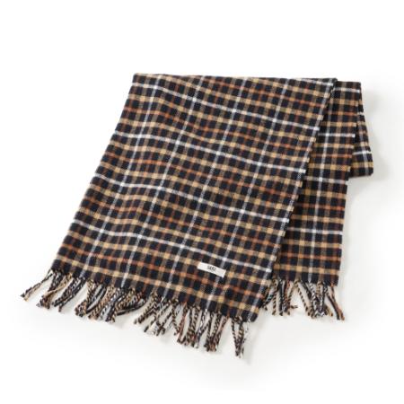 ＜DAKS/ダックス＞ハウスチェック　ウールひざ掛け（化粧箱入り）ブラック