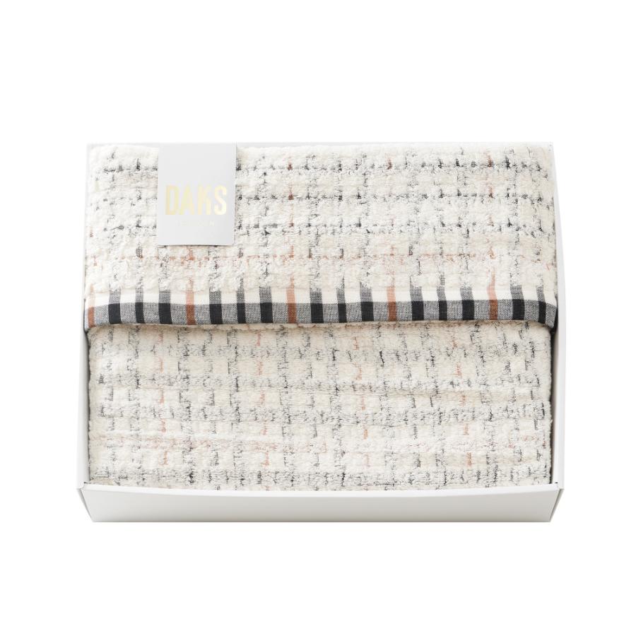 <DAKS/ダックス>ハウスチェック やわらかタオルケット(化粧箱入り)