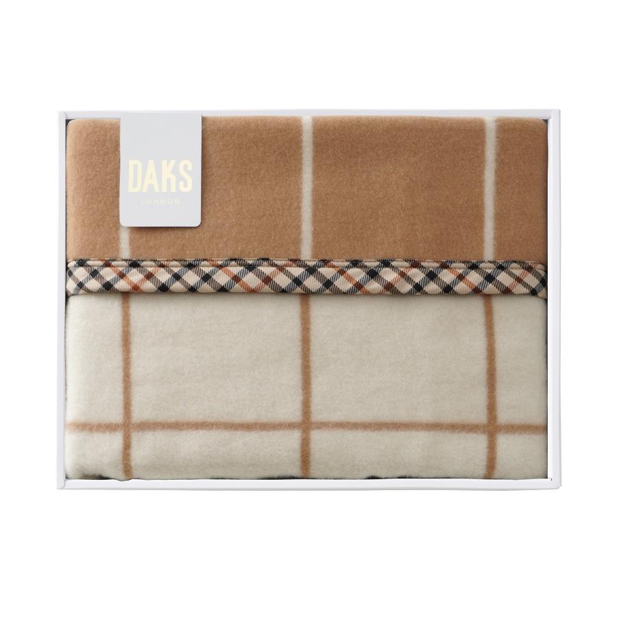 <DAKS/ダックス>ハウスチェック ウォシャブルウール毛布(毛羽部分)