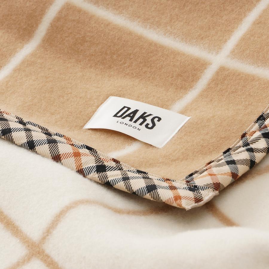 <DAKS/ダックス>ハウスチェック ウォシャブルウール毛布(毛羽部分)
