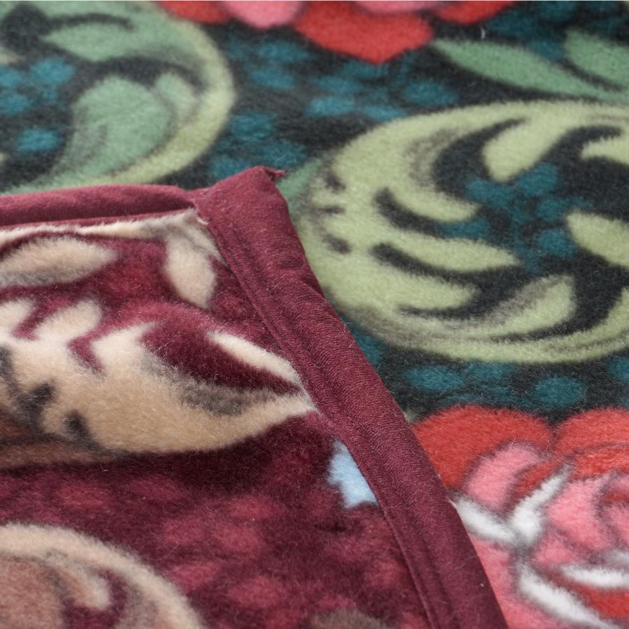 <Dear Japan/ディアジャパン>ニューカラーばら アクリルニューマイヤー毛布 グリーン