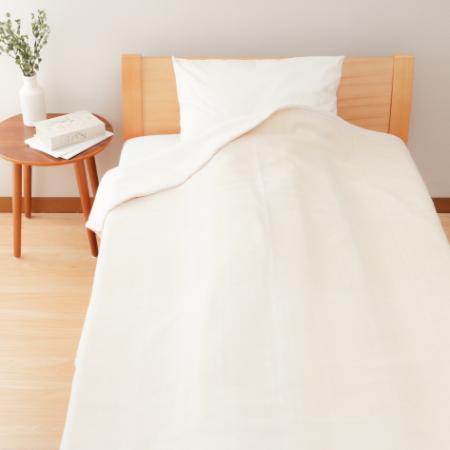 ＜Ｄear Japan/ディアジャパン＞無着色　ニューマイヤー綿毛布　アイボリー