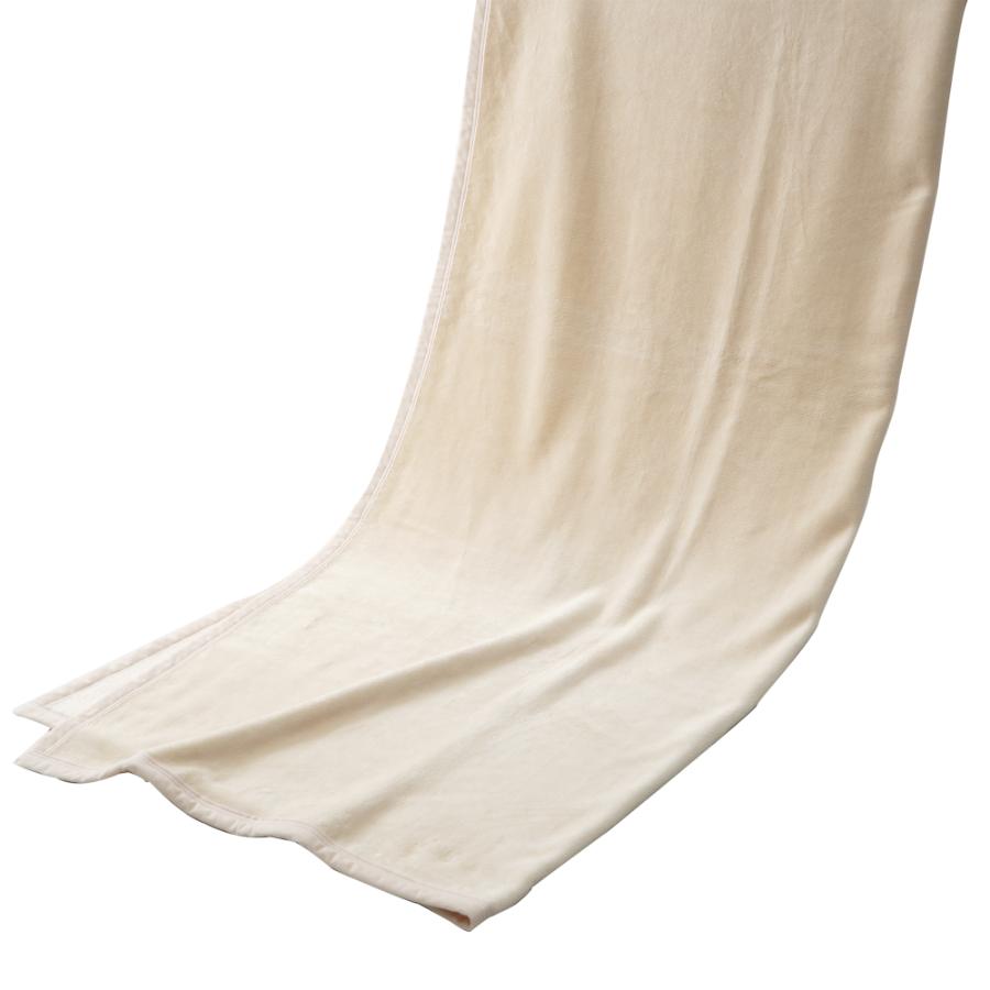 <Dear Japan/ディアジャパン>無着色 ニューマイヤー綿毛布 アイボリー(オーガニックコットン使用)