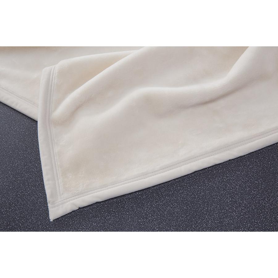 <Dear Japan/ディアジャパン>無着色 ニューマイヤー綿毛布 アイボリー(オーガニックコットン使用)