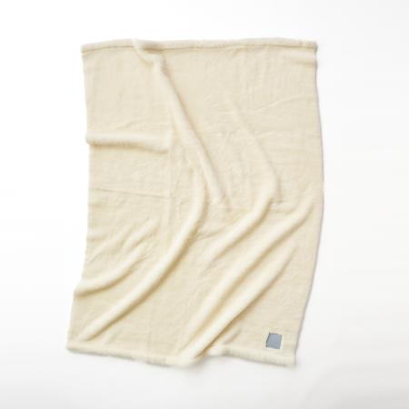 ＜LOOM&SPOOL＞SERENE-5 ウールニューマイヤー毛布 シングル　アイボリー