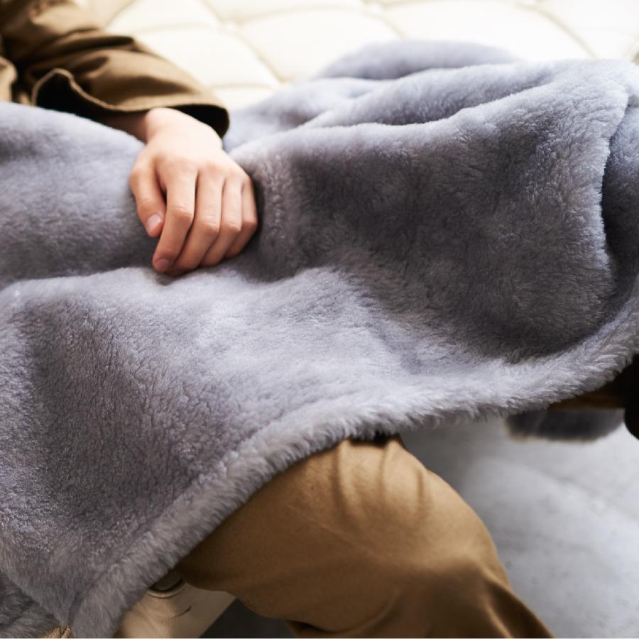<LOOM&SPOOL>SERENE-5 ウールニューマイヤー毛布 ブランケット グレー