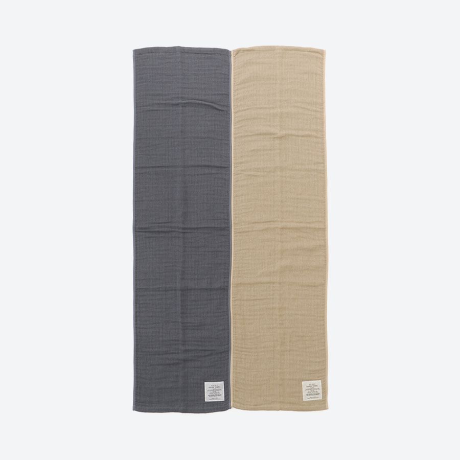 ＜SHINTO TOWEL＞2.5-PLY GAUZEガーゼマフラー2色セットMix Beige・Mix Charcoal MST0004