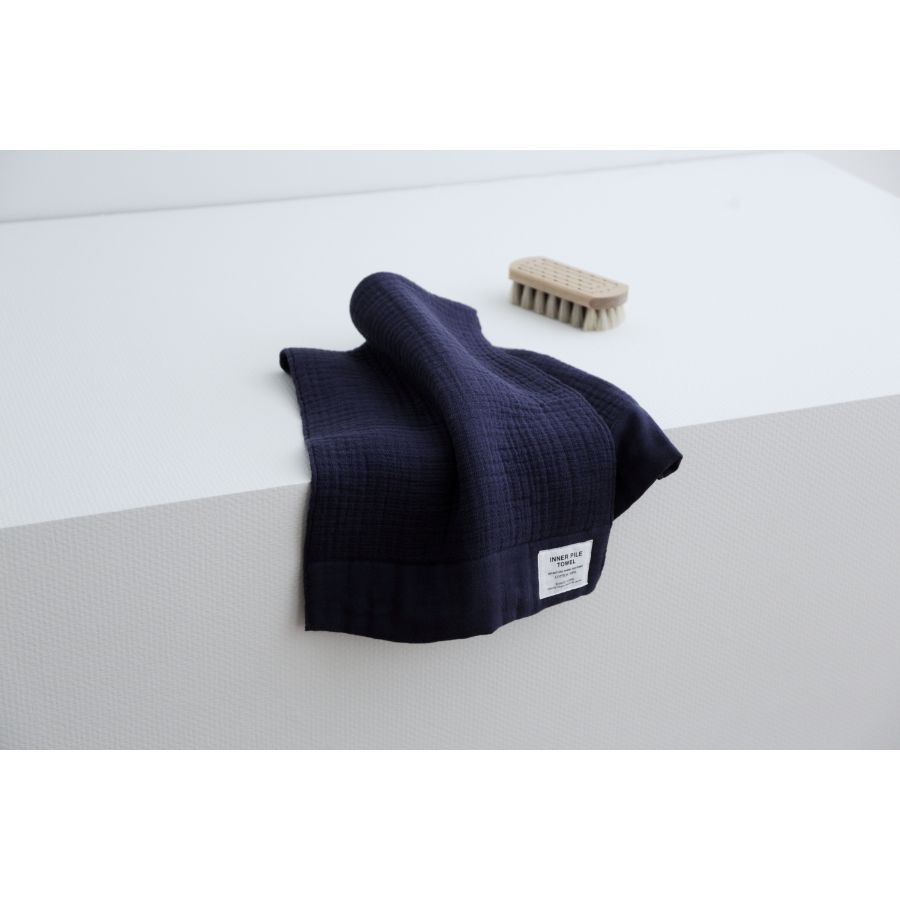 ＜SHINTO TOWEL＞INNER PILE   フェイスタオル   Navy　3枚セット MST0023