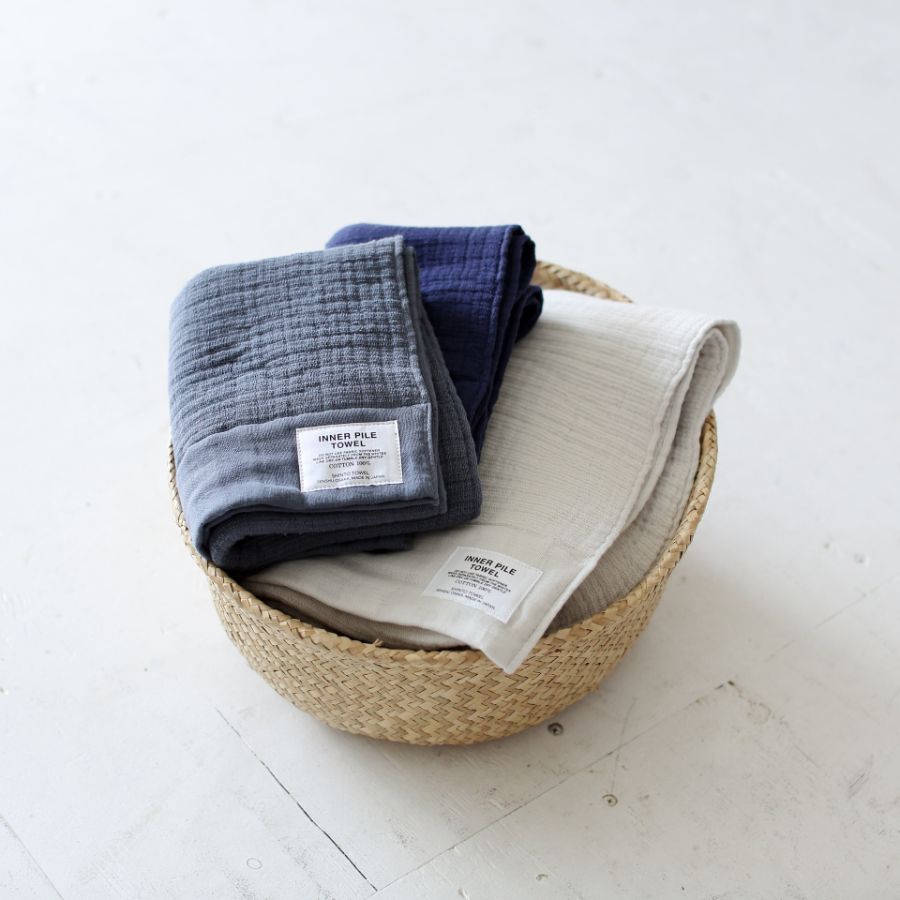 ＜SHINTO TOWEL＞INNER PILE   フェイスタオル   Charcoal　3枚セット MST0024