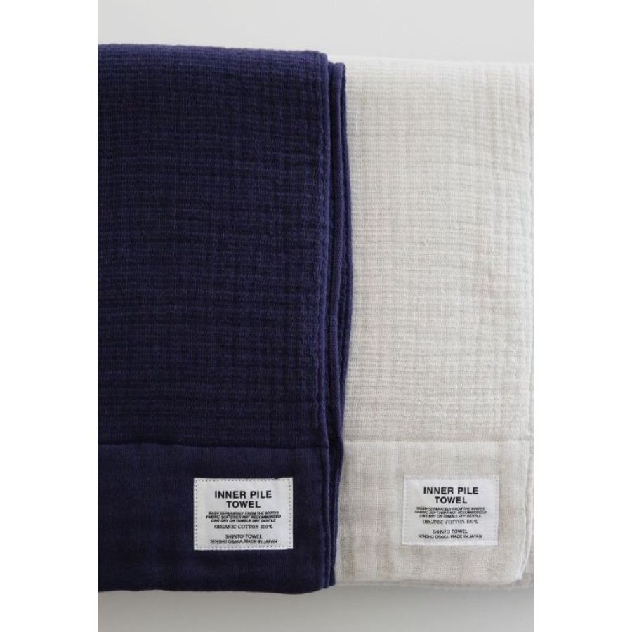 ＜SHINTO TOWEL＞INNER PILE   フェイスタオル　5枚セット   Ivory×３・Navy×２） MST0027