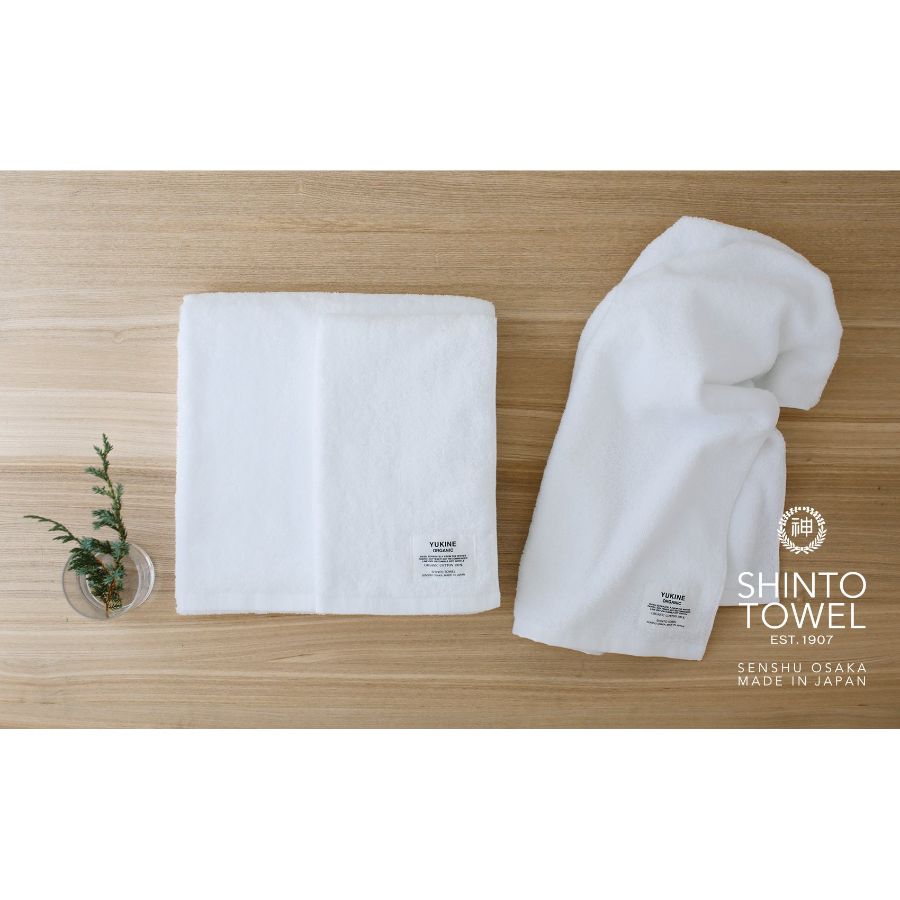 ＜SHINTO TOWEL＞YUKINE   バスタオル・フェイスタオル　各２枚セット　shiro MST0063