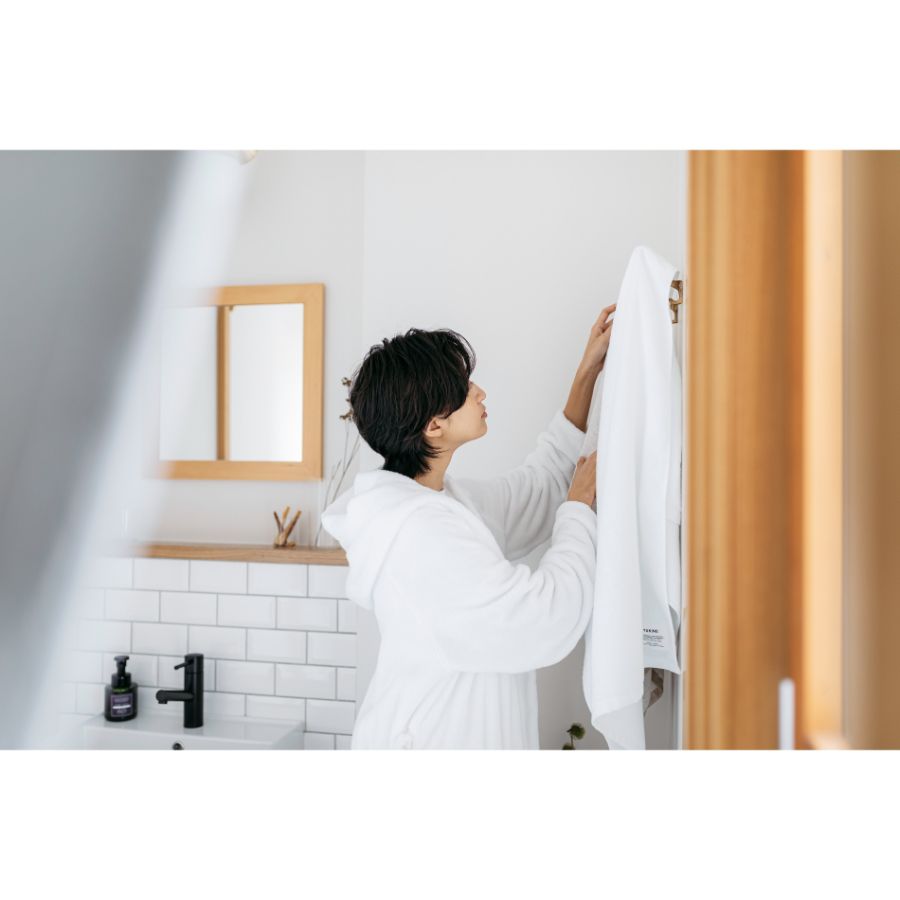 ＜SHINTO TOWEL＞YUKINE   バスタオル・フェイスタオル　各２枚セット　shiro MST0063