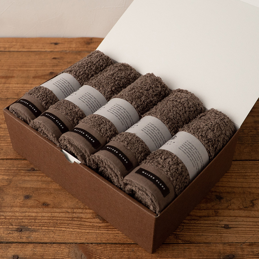 ＜Shinko Towel＞MAISON BLANC　フェイスタオル５枚（全５色）
