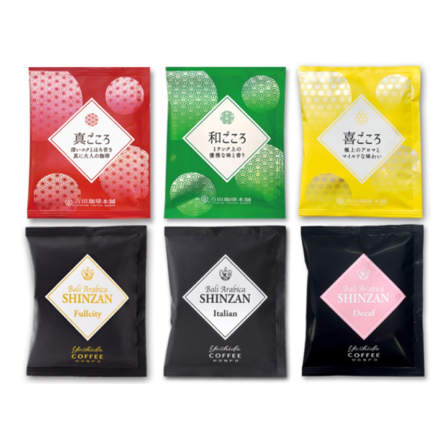 ＜吉田珈琲本舗＞ドリップコーヒーセット 6種30袋入り ギフトセット（ブレンド3種と神山3種）MYC0009