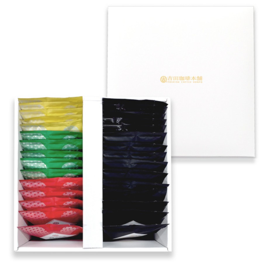 ＜吉田珈琲本舗＞ドリップ6種30袋＆リキッド3本 2段アソートギフトセット MYC0029