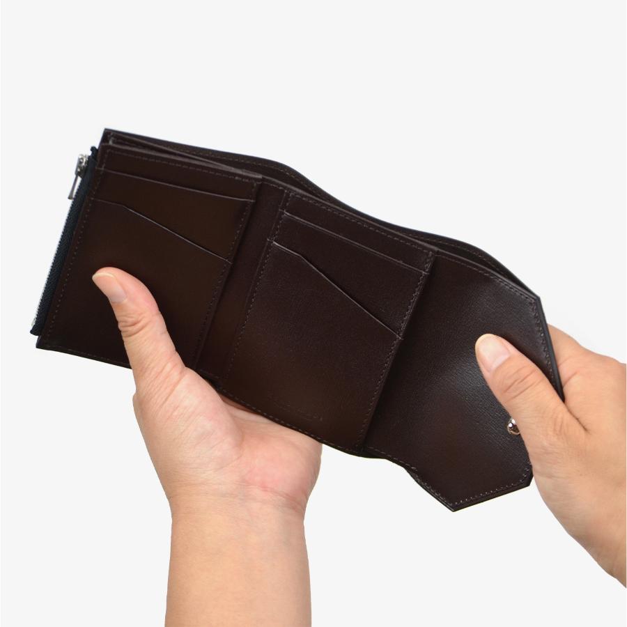 ＜THE WARMTHCRAFTS-MANUFACTURE＞COMPACT CLUCH PURSE/コードバン三つ折コンパクトウォレット