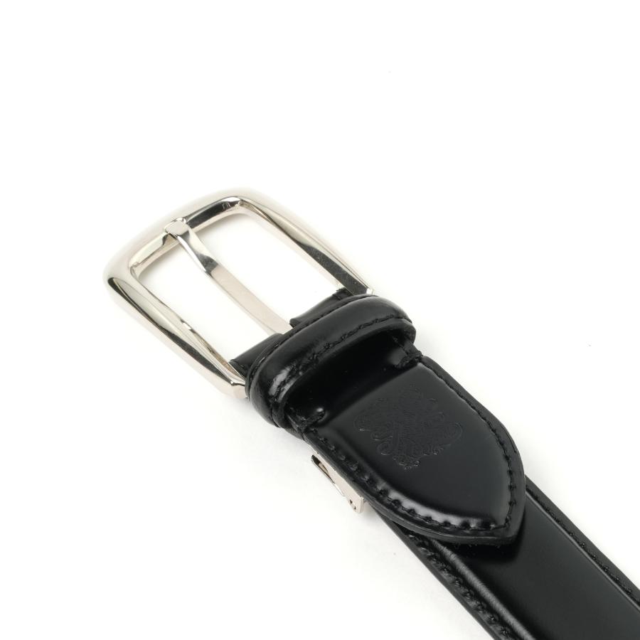 <THE WARMTHCRAFTS-MANUFACTURE>CORDOVAN BELT/ コードバン ベルト フリーサイズ・ブラック