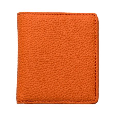 ＜マスミ鞄嚢＞豊岡財布 2つ折りカード財布 ドイツシュリンク （オレンジ）