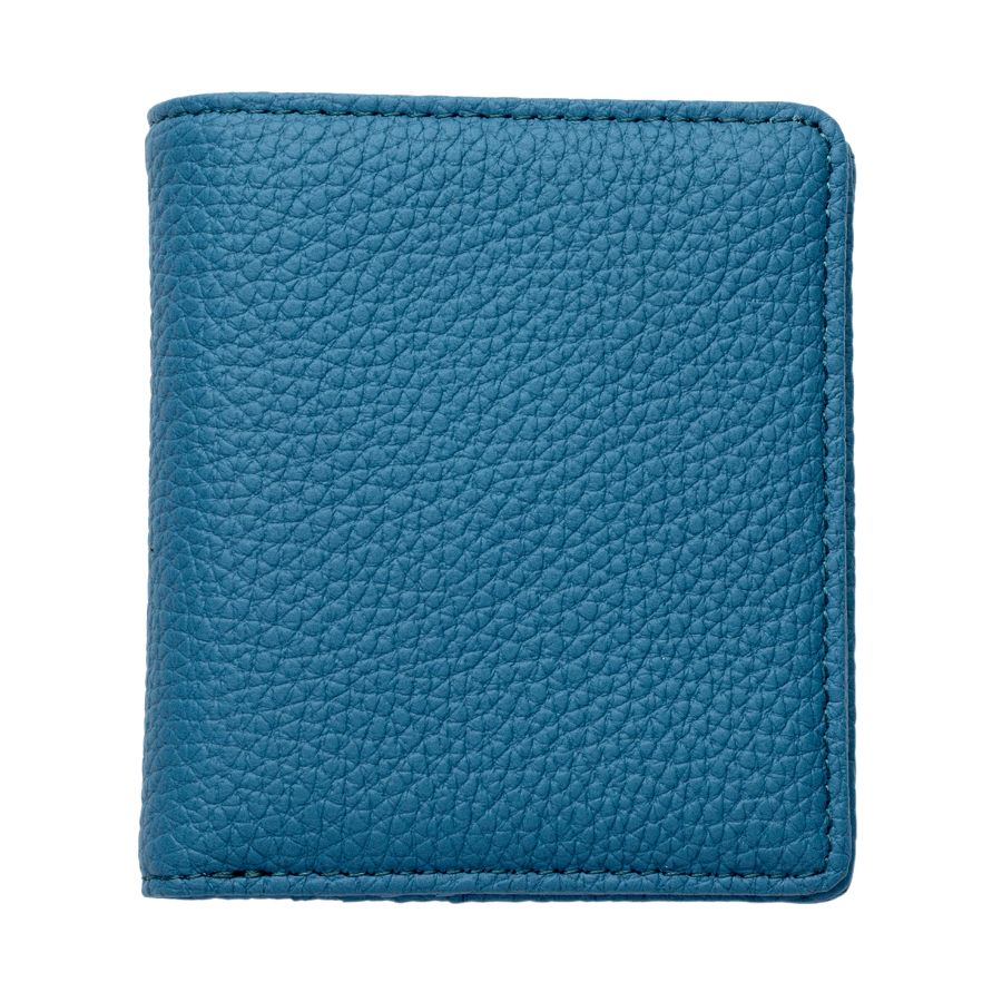 ＜マスミ鞄嚢＞豊岡財布 2つ折りカード財布 ドイツシュリンク （ジーンブルー）