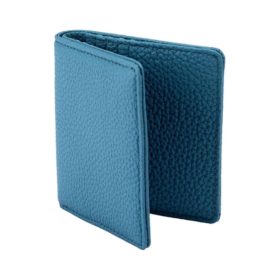 ＜マスミ鞄嚢＞豊岡財布 2つ折りカード財布 ドイツシュリンク （ジーンブルー）