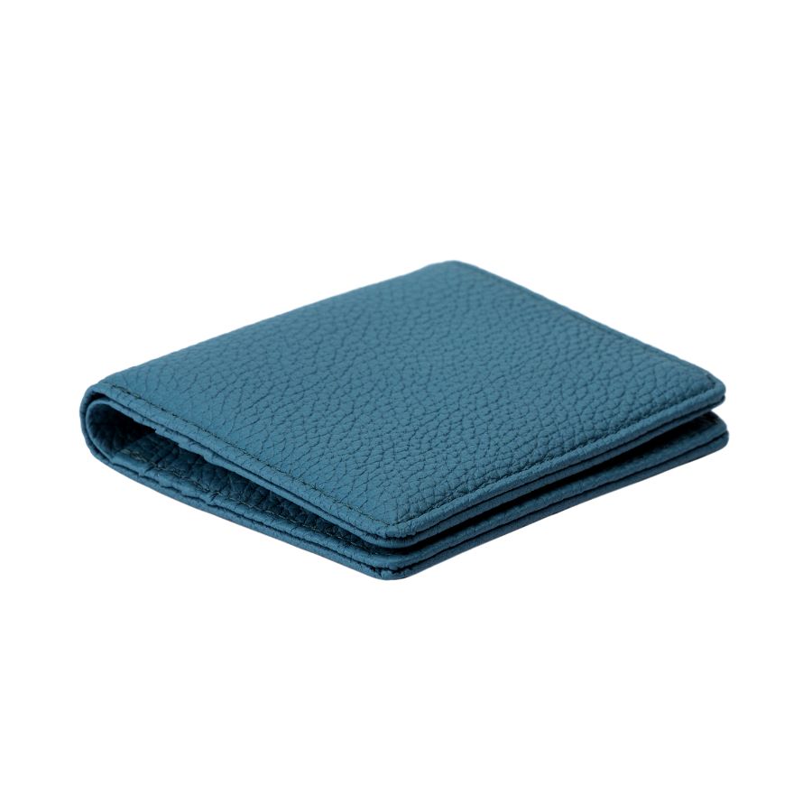 ＜マスミ鞄嚢＞豊岡財布 2つ折りカード財布 ドイツシュリンク （ジーンブルー）