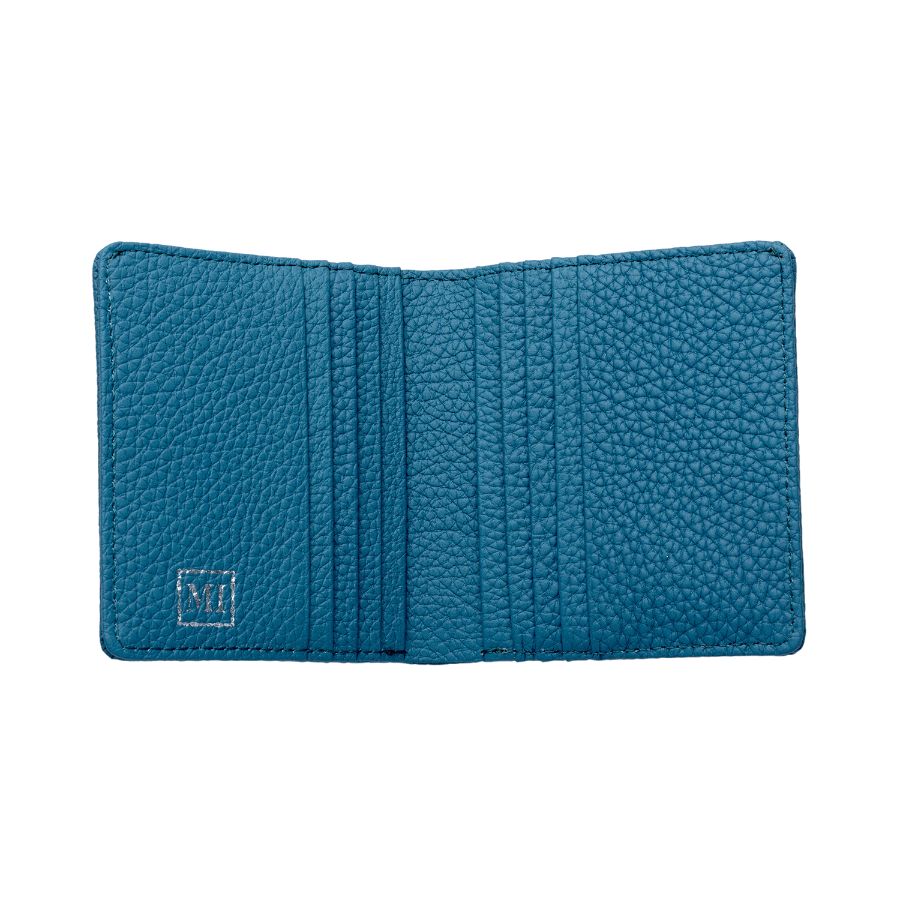 ＜マスミ鞄嚢＞豊岡財布 2つ折りカード財布 ドイツシュリンク （ジーンブルー）