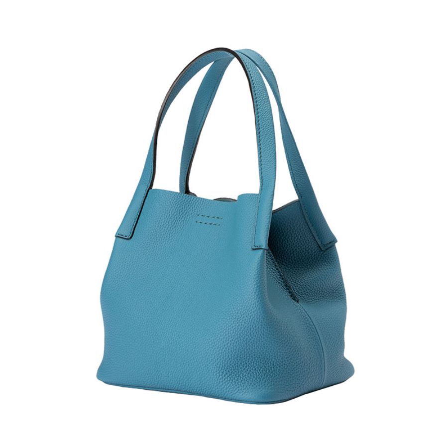 ＜マスミ鞄嚢＞豊岡鞄　ショッピングトートM　牛革　日本製 （ジーンブルー）