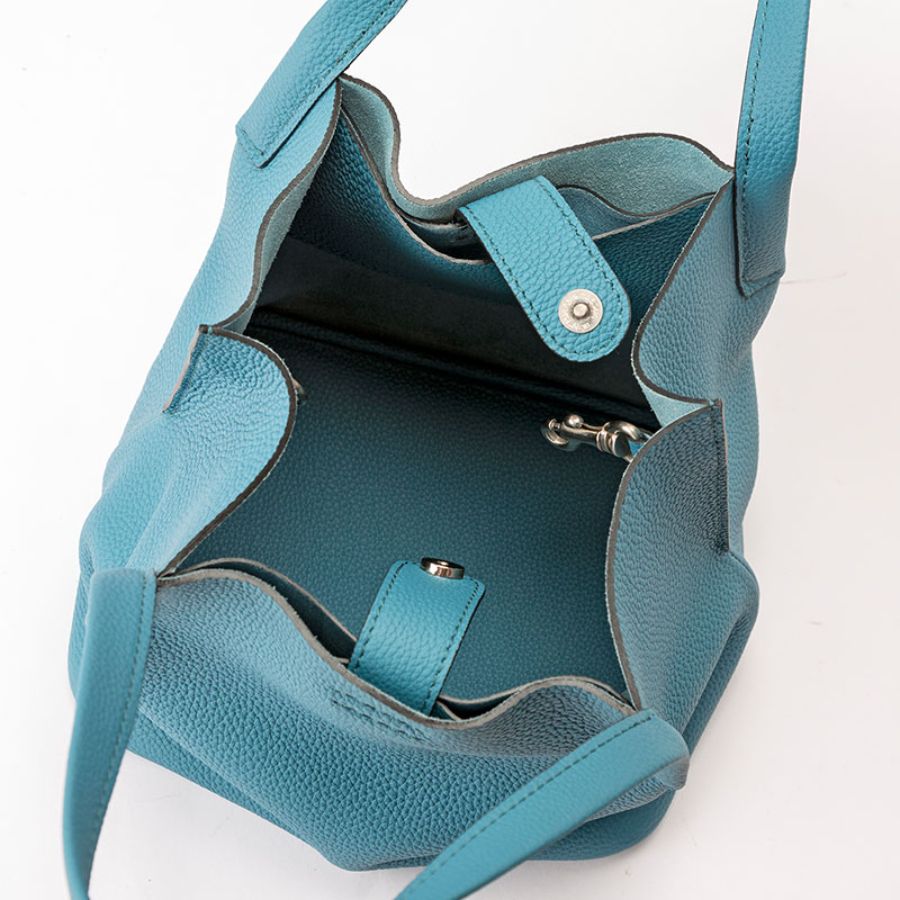 ＜マスミ鞄嚢＞豊岡鞄　ショッピングトートM　牛革　日本製 （ジーンブルー）