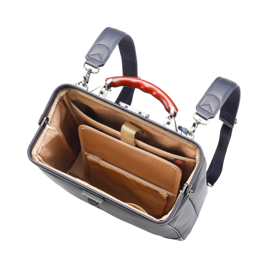 ＜YOUTA＞豊岡鞄　YOUTA LIZARD ３WAY 縦ダレス（YK-3M）（ネイビー）