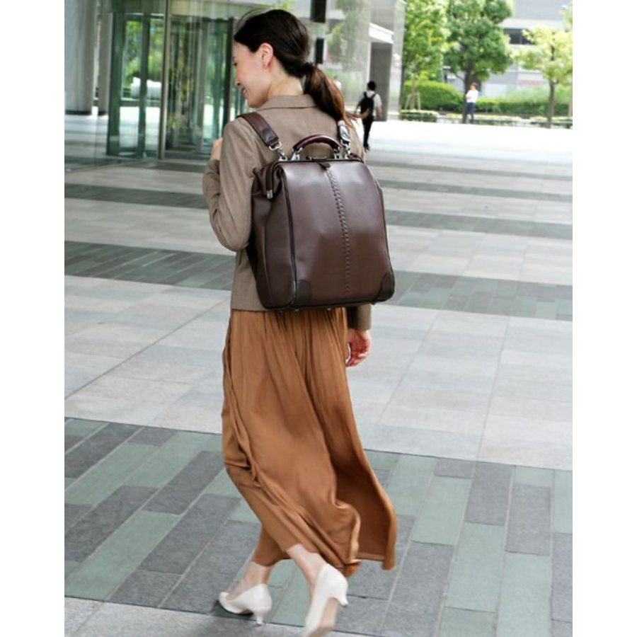 <YOUTA>豊岡鞄 YOUTA LIZARD3WAY縦ダレスL(YK3)(チョコ)