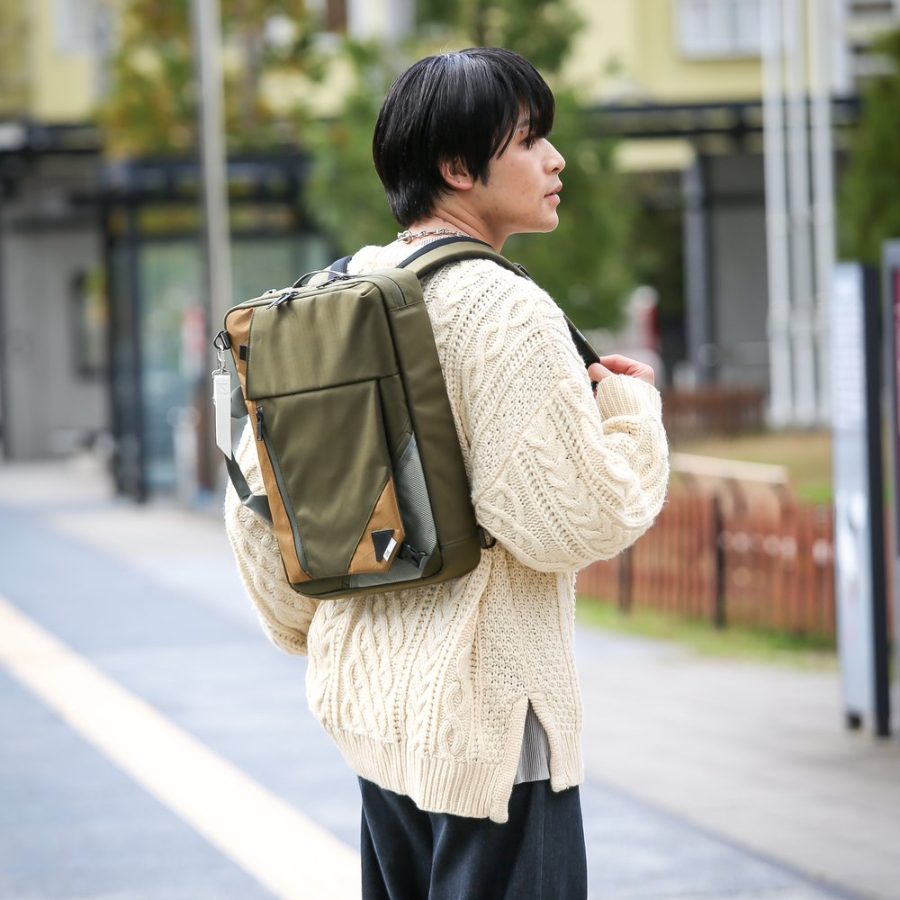 ＜CIE＞豊岡鞄　CIE BALLISTIC AIR 2WAY BP(071900)　（カーキ）