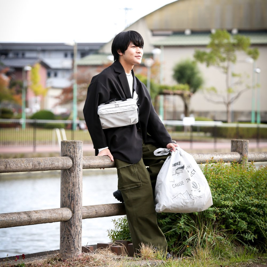 <CIE>豊岡鞄 CIE WEATHER BODYBAG with MARKET BAG(071954)(グレー)