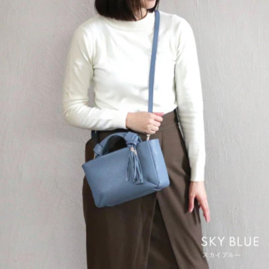 ＜Atelier nuu＞豊岡鞄loop ミニボストンNU04-116（スカイブルー）