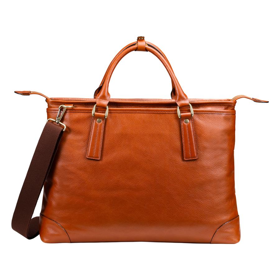 ＜ORIGINAL BASIC＞豊岡鞄　皮革横型手提げ（ブラウン）818104