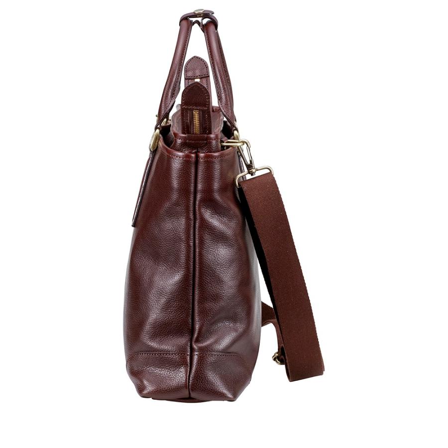 <ORIGINAL BASIC>豊岡鞄 皮革横型手提げ(チョコ)818104