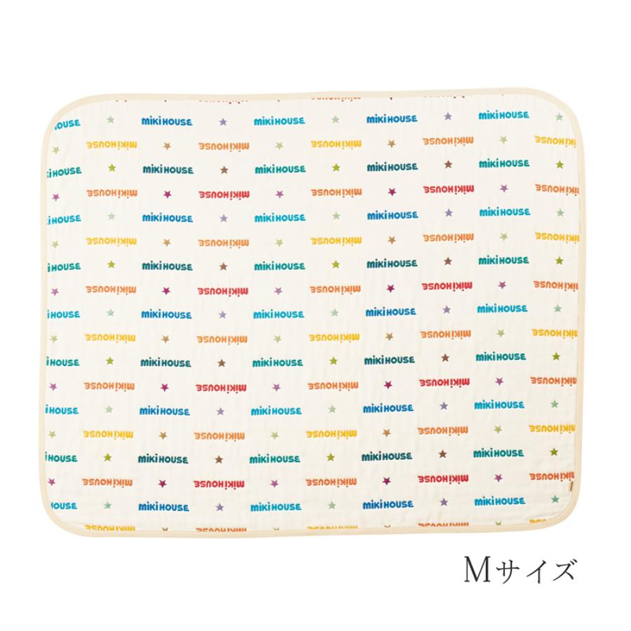 <miki HOUSE/ミキハウス>ロゴ刺繍六重織ガーゼケット/Mサイズ