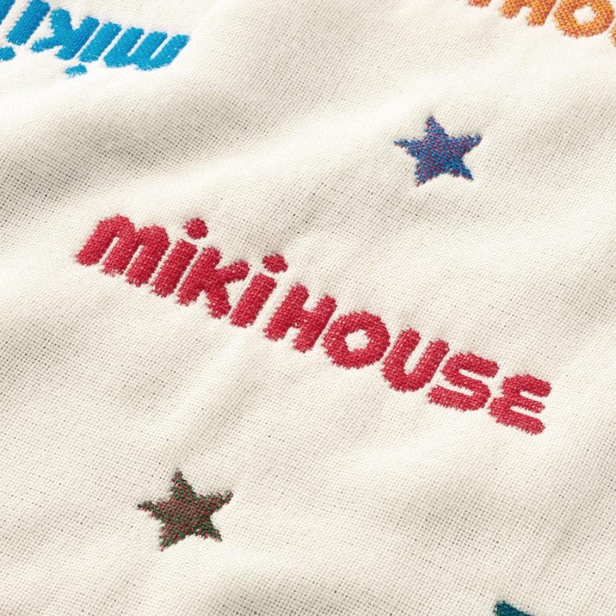 <miki HOUSE/ミキハウス>ロゴ刺繍六重織ガーゼケット/Mサイズ