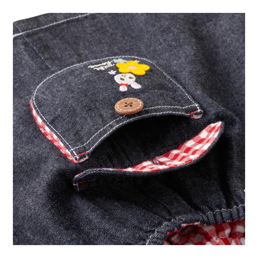 ＜miki HOUSE/ミキハウス＞うさこ刺繍ジャンパースカート／インディゴ