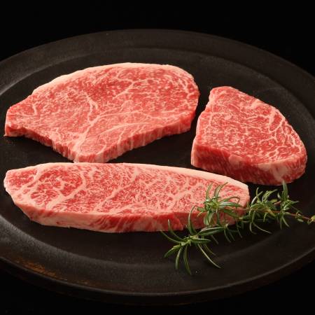 ＜帝神志方ミート＞A5ランク「神戸牛」赤身ステーキ用（らんぷ）150g×3（計450g）