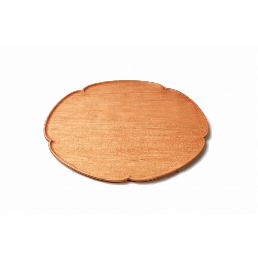 ＜JunWoodworkingLab＞一尺梅型折敷　チェリー