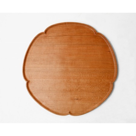 ＜JunWoodworkingLab＞一尺梅型折敷　チェリー