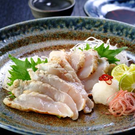 ＜山米鮮魚＞お刺身用炙り真ふぐ4～5人前（300g）