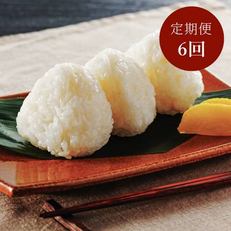 ＜アイガモの谷口＞”農薬不使用栽培米”「塩おむすび」12個【6ヵ月定期便】