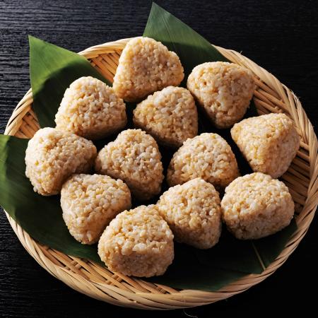 ＜アイガモの谷口＞”農薬不使用栽培米”「玄米塩おむすび」12個