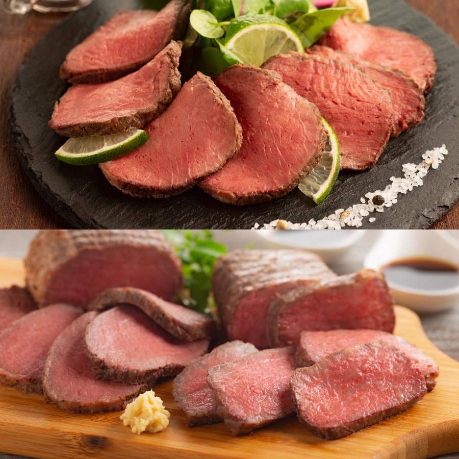 【1月13日出荷】<ミートステイション>銘柄牛(松阪・神戸・近江・熊野・宮崎)「ローストビーフ」5種セット各130g×2【三越伊勢丹選定】