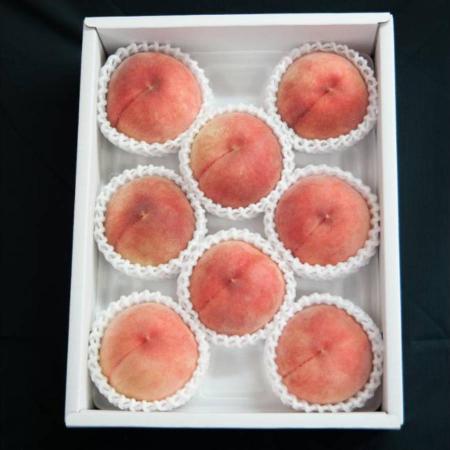 ＜八旗農園＞秀品桃「白桃系」（清水白桃・川中島白桃のいずれか）2kg（6～8玉入）