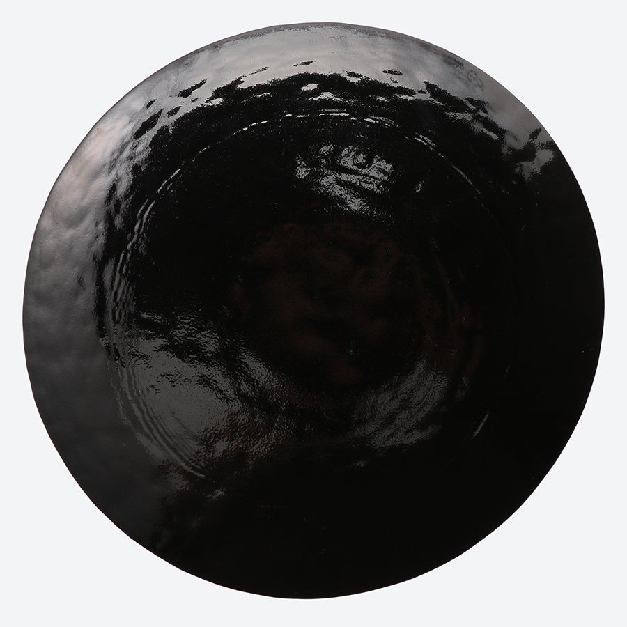 <塗り工房ふじい>ロイヤルプレートM・メタル金箔ブラック