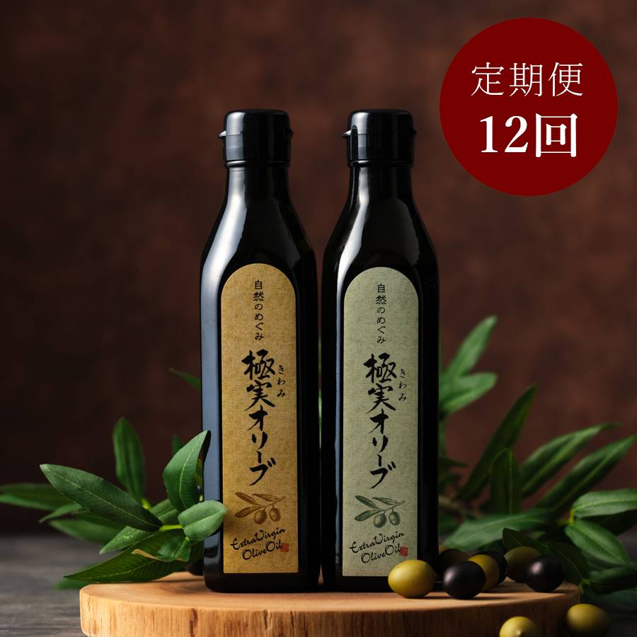 極実 エキストラバージンオリーブオイル二種 290ml×2本 定期便12ヵ月コース