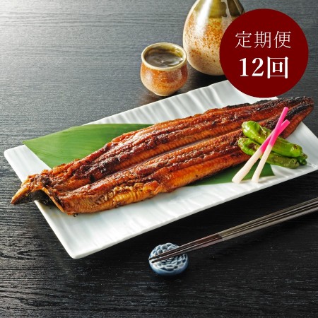 ＜福井鮮魚＞紀州備長炭焼き鰻「蒲焼き」2尾【12ヵ月定期便】