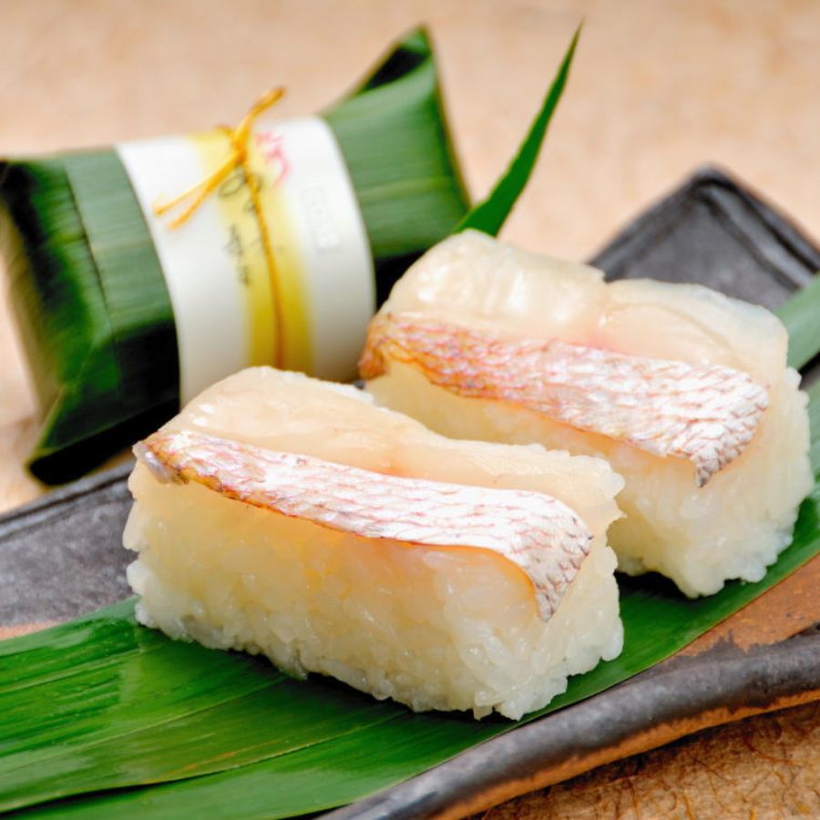 ＜笹一＞棒鯖寿司　&　あせ葉寿司（鯛4個・鮭3個）セット